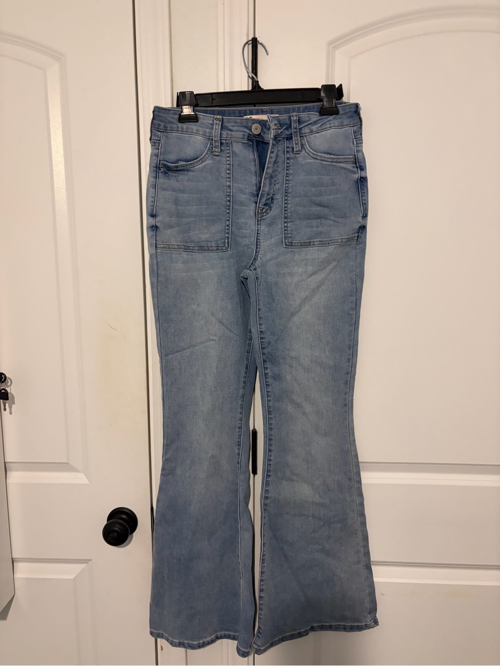 SO Light Wash Flare Jeans - Pale Blue